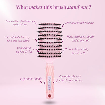 Daily Detangling Magic Brush Set & Handmade Bow