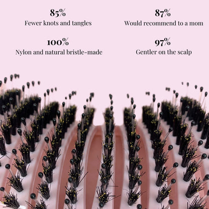 Daily Detangling Magic Brush Set & Handmade Bow