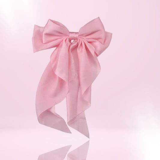 Handmade Blush Pink Hair Bow Clip